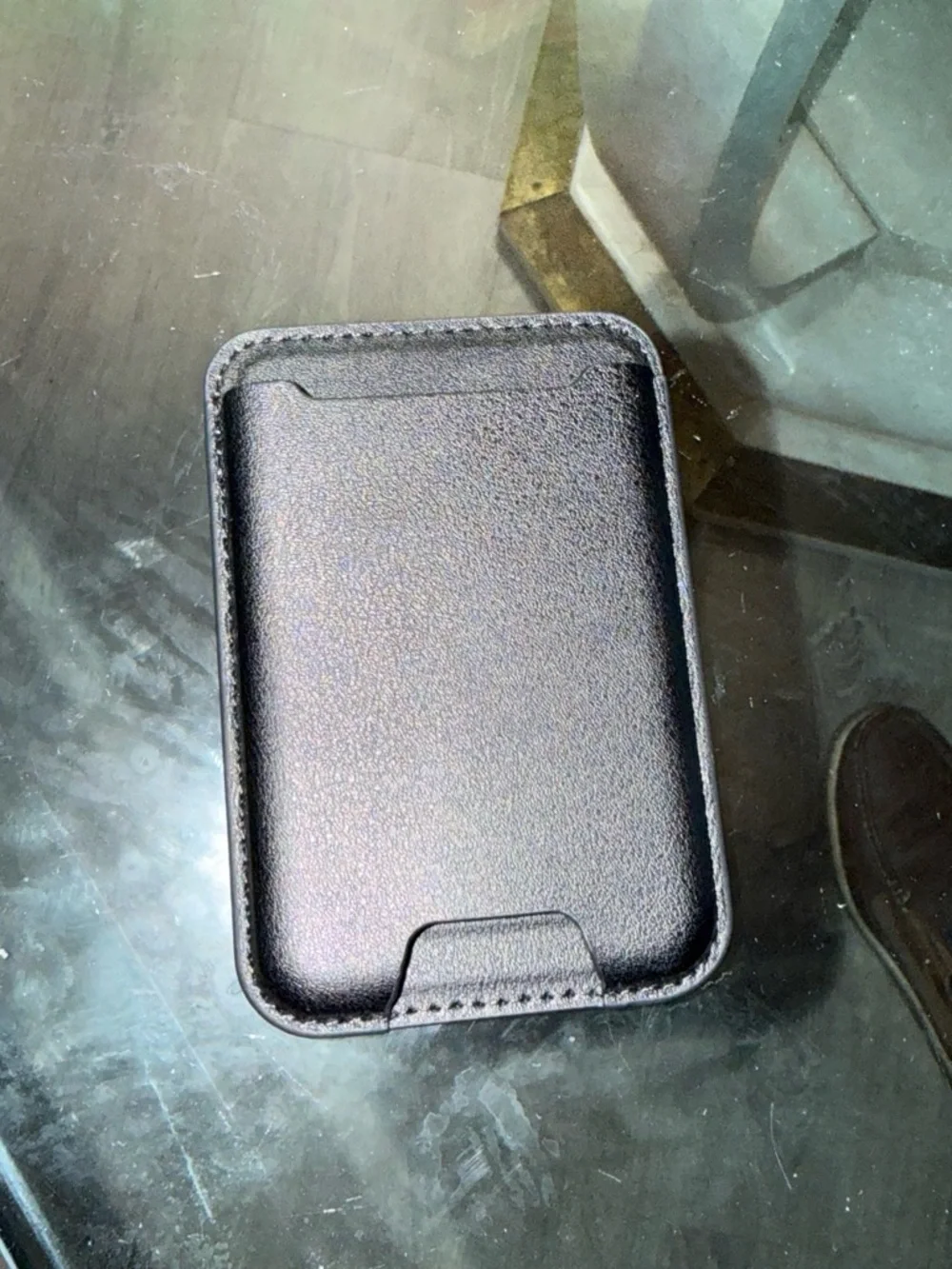 MagSafe Wallet Compatible Vegan Leather Card Holder - Black